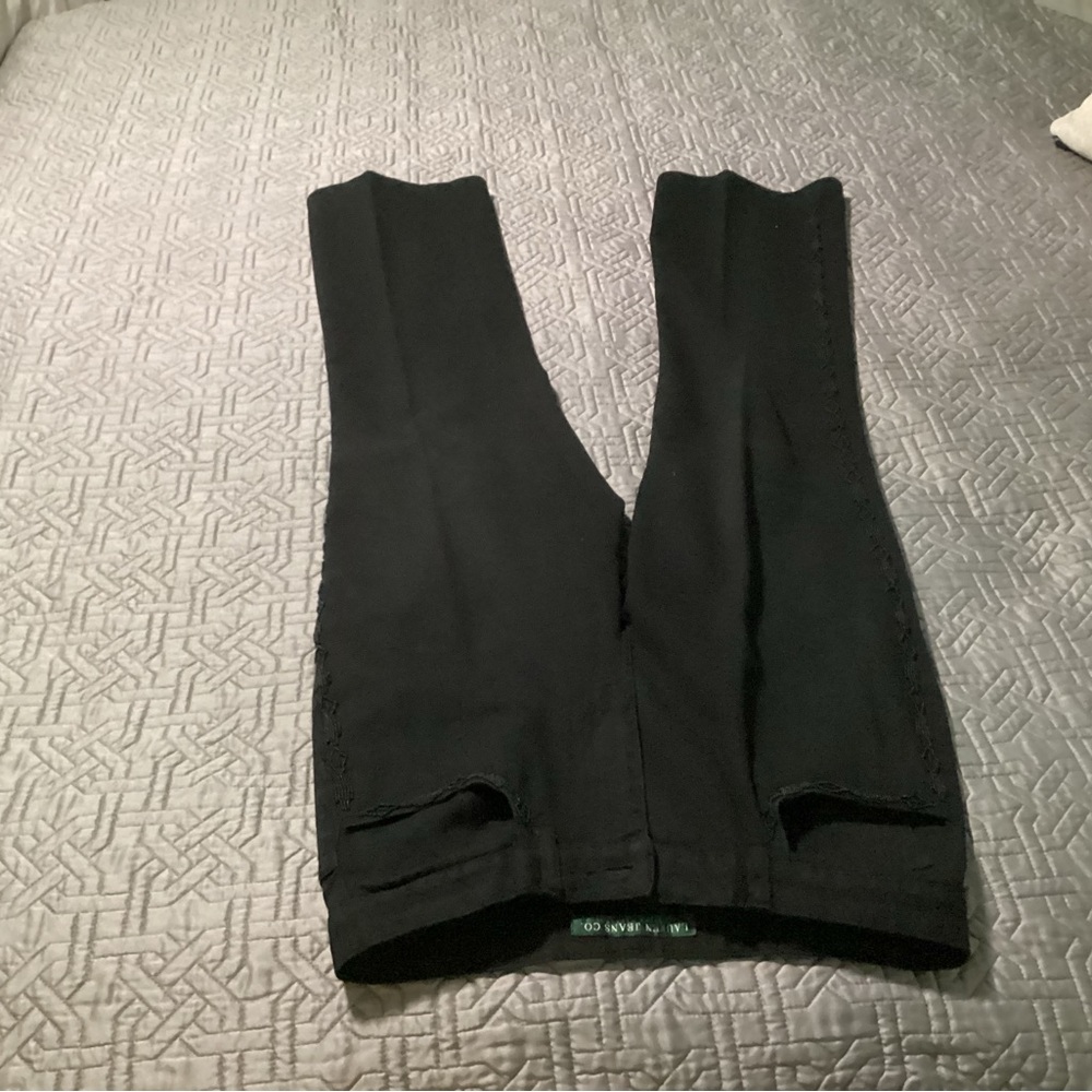 Lauren Ralph Lauren Black Breaded Stretch Jeans